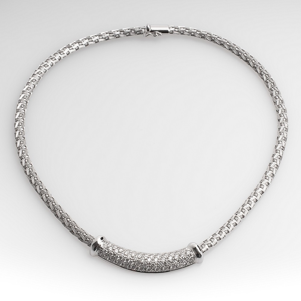 A Gorgeous White Gold Necklace by Town & Country Award Winner Roberto Coin