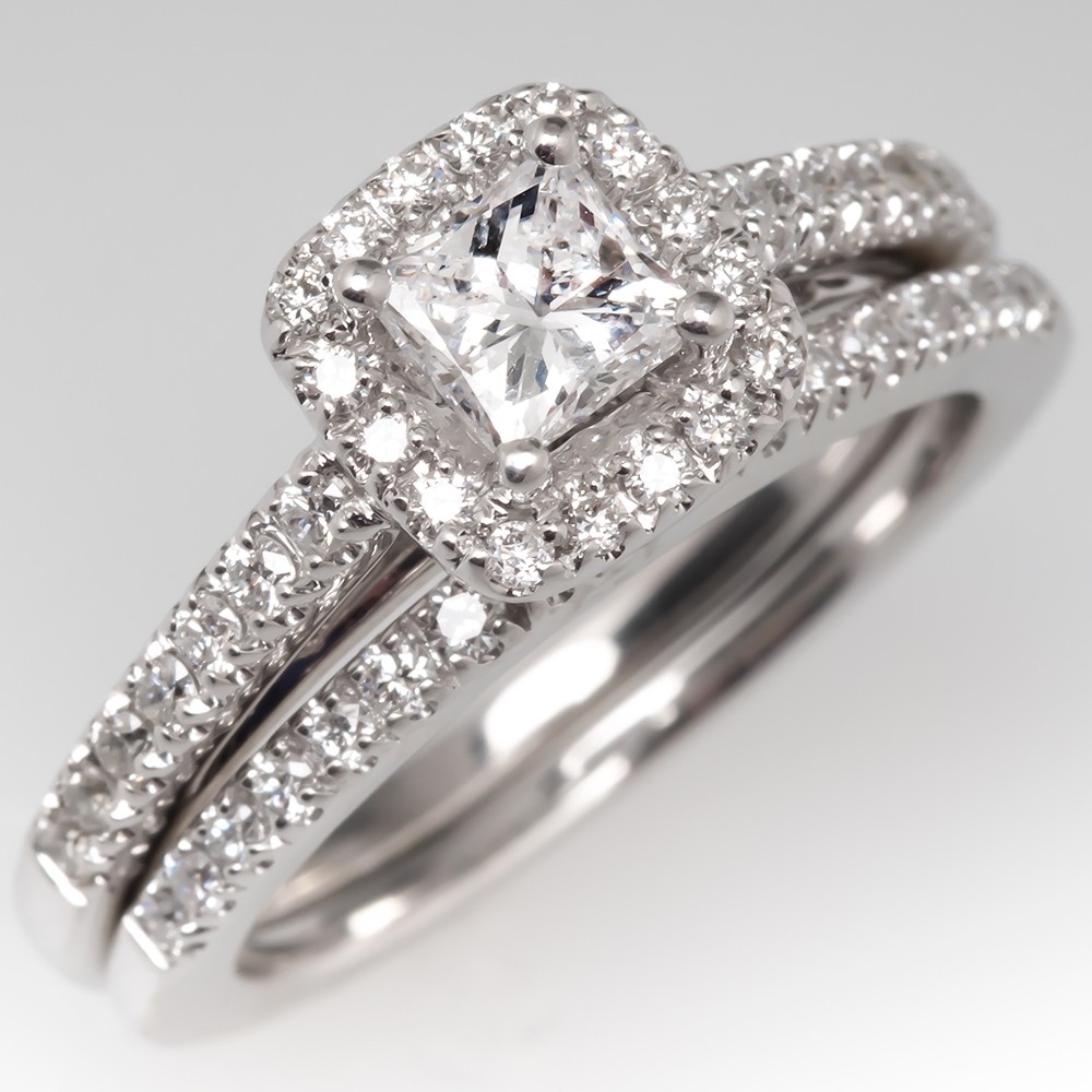 halo princess cut engagement rings