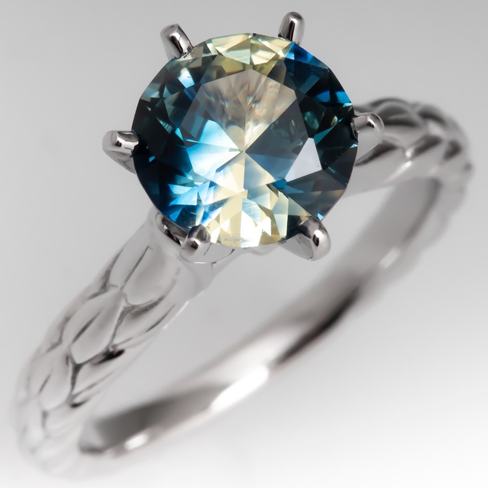 Parti Sapphire engagement ring