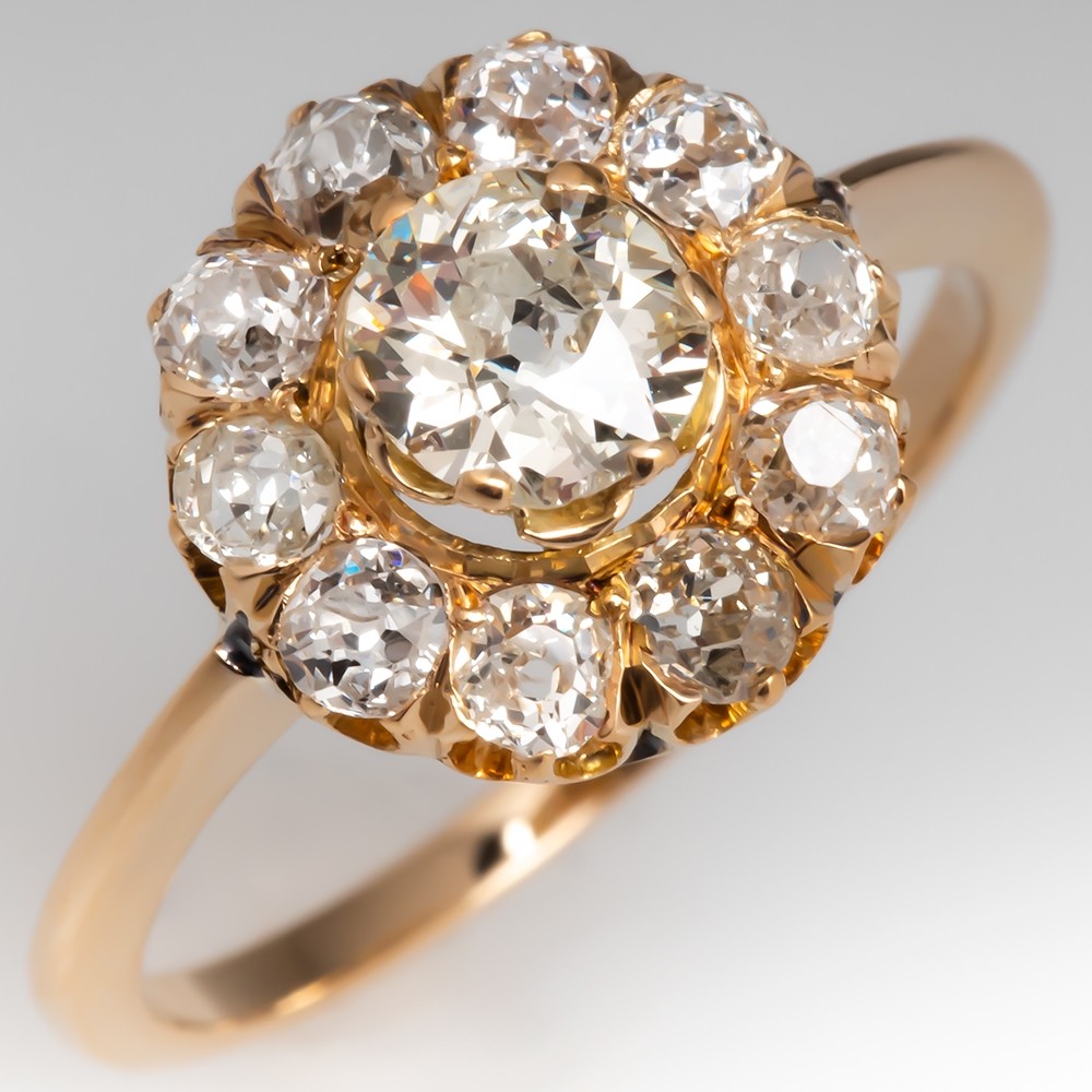 Beautiful Victorian Era Halo Diamond 
