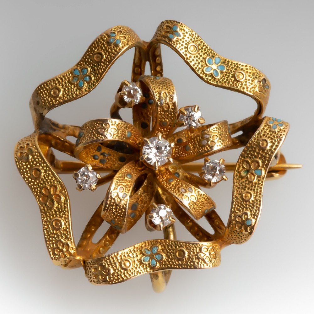 Antique Victorian gold brooch