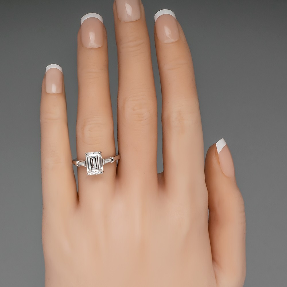Emerald cut diamond ring 2 carat redteago