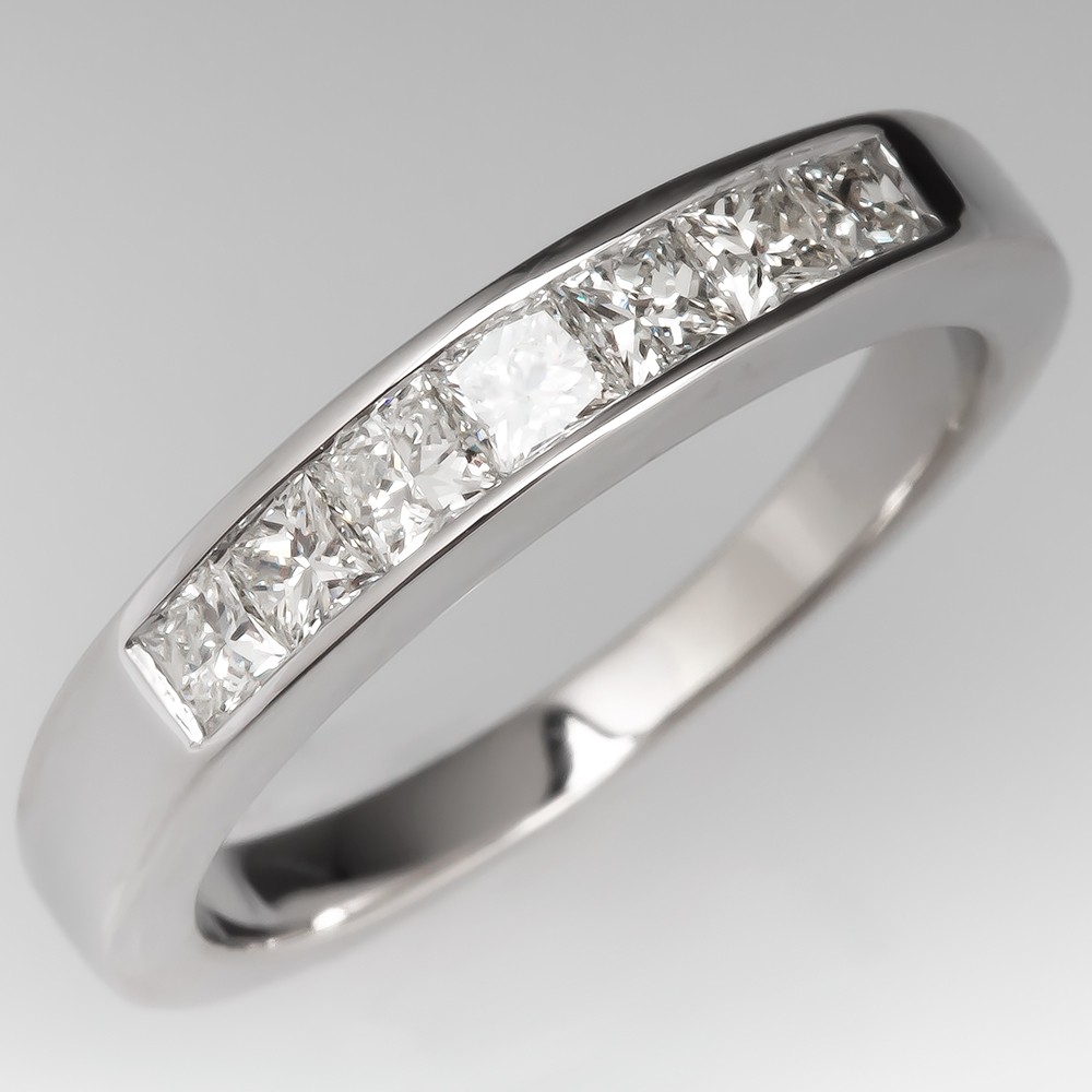 Princess Cut Channel Set Band Online Sales, UP TO 60% OFF | www 