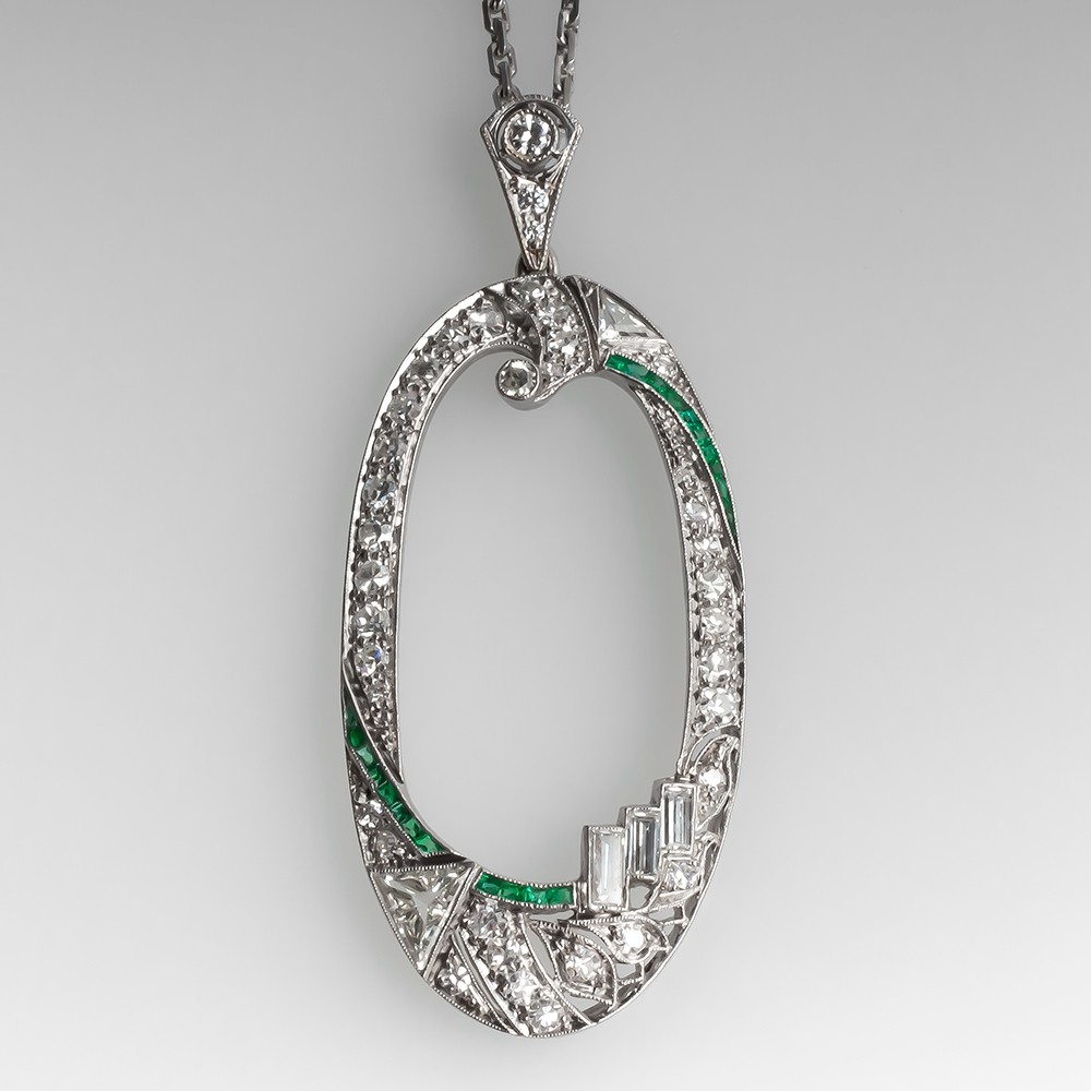 Stunning Art Deco Pendant Necklace 