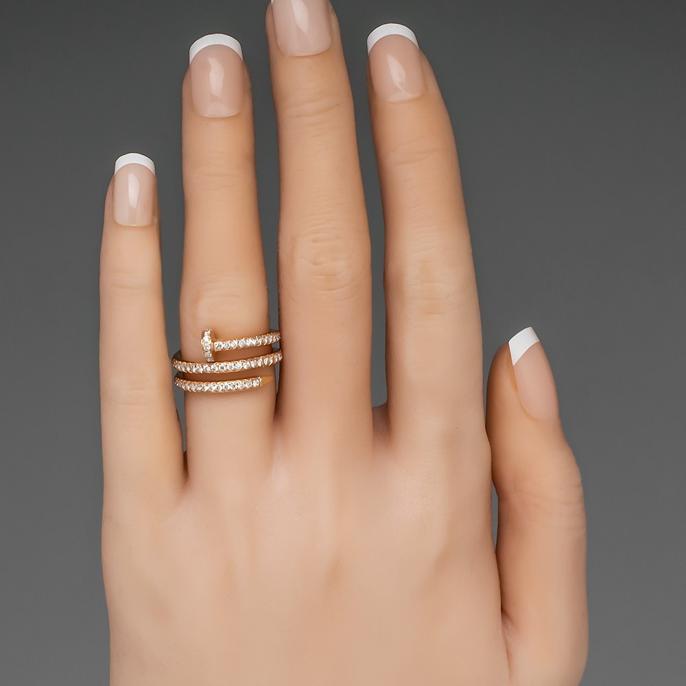 verwarring Bewijs textuur Cartier Juste Un Clou Ring Pink Gold Diamonds size 48 US 4.5 $9850 retail