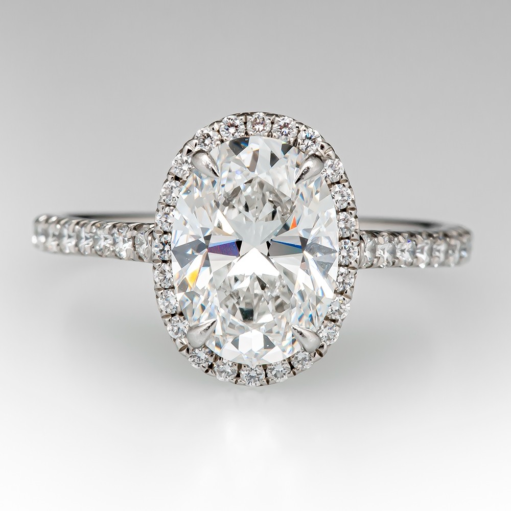 tiffany soleste oval halo engagement ring