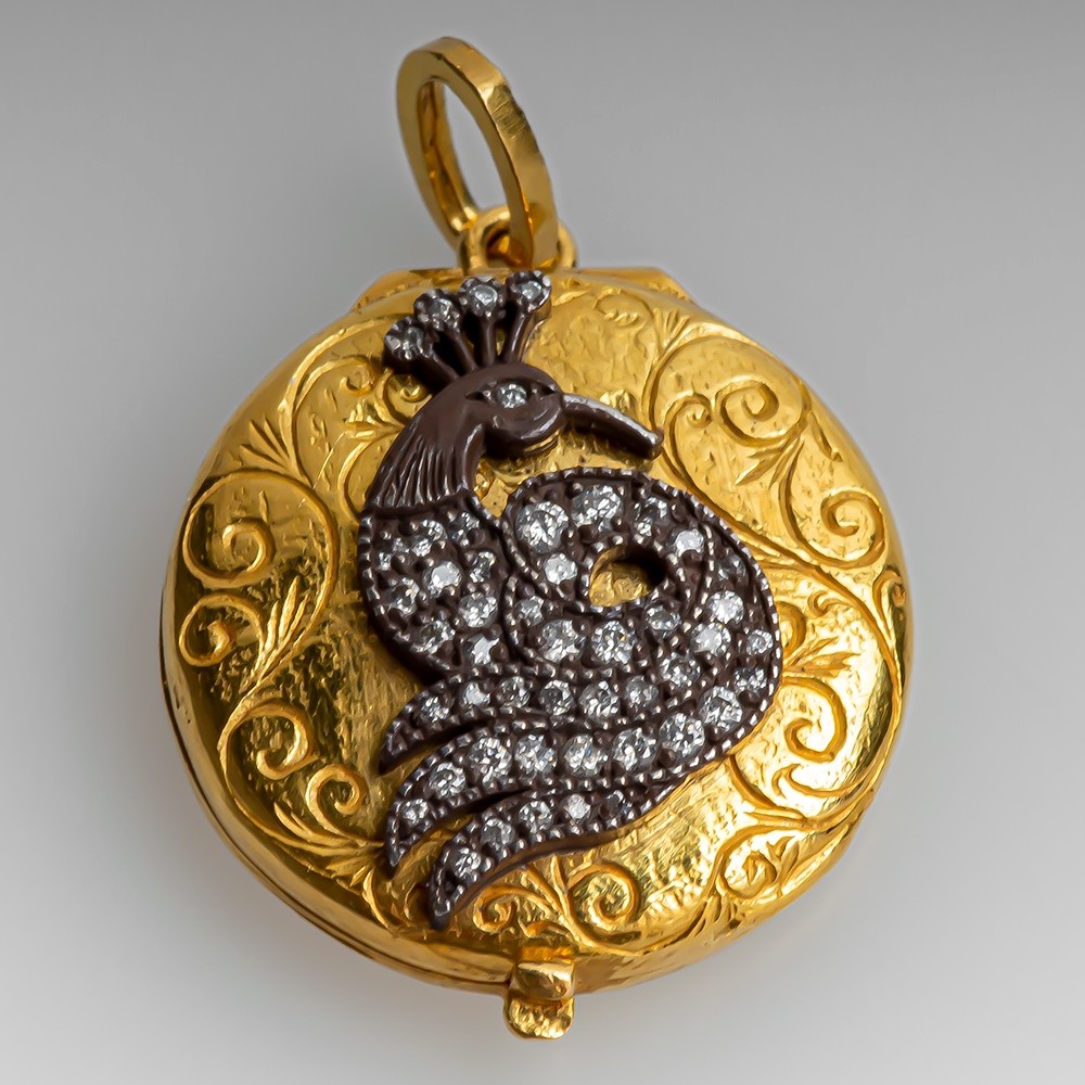 Arman Sarkysian Peacock Locket Pendant 