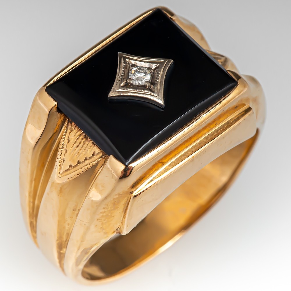Details about   Heavy Big Tall Classy Black Rectangle Onyx Ring Sz 17 Beautifully Crafted R0717