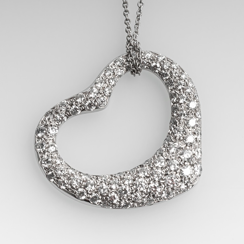 tiffany and co heart diamond necklace