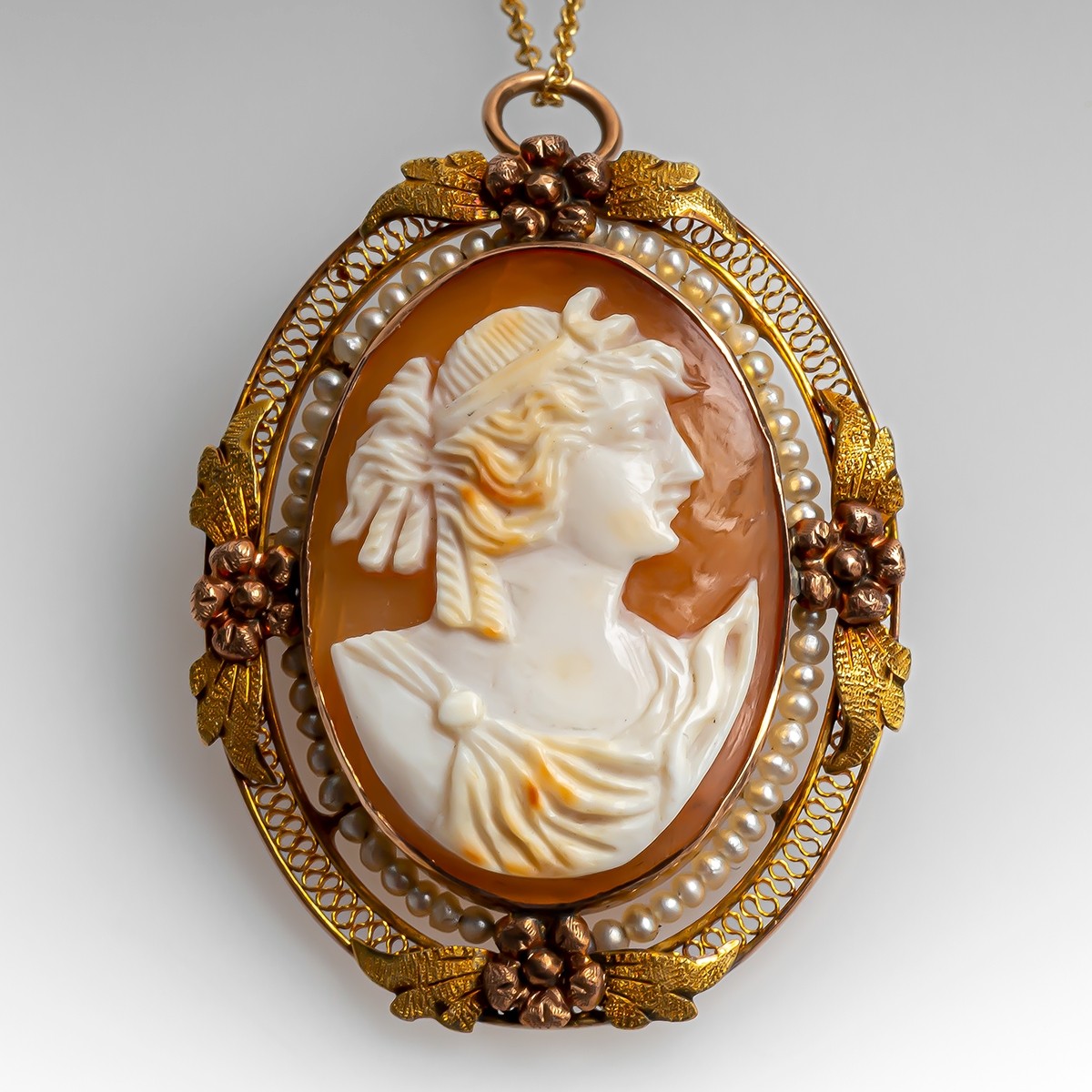 Victorian cameo necklace clearance