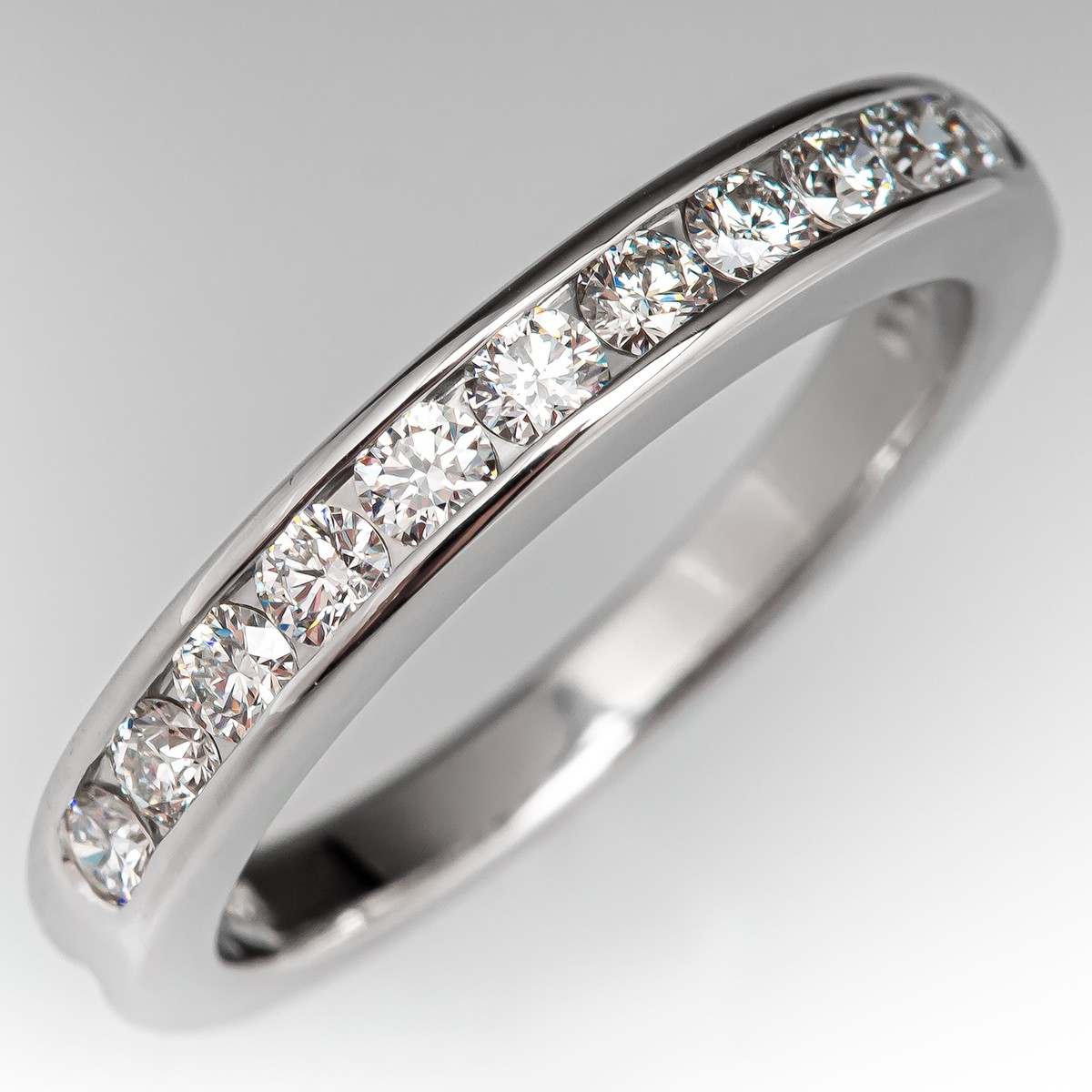 Co Channel Set Diamond Wedding Band Ring