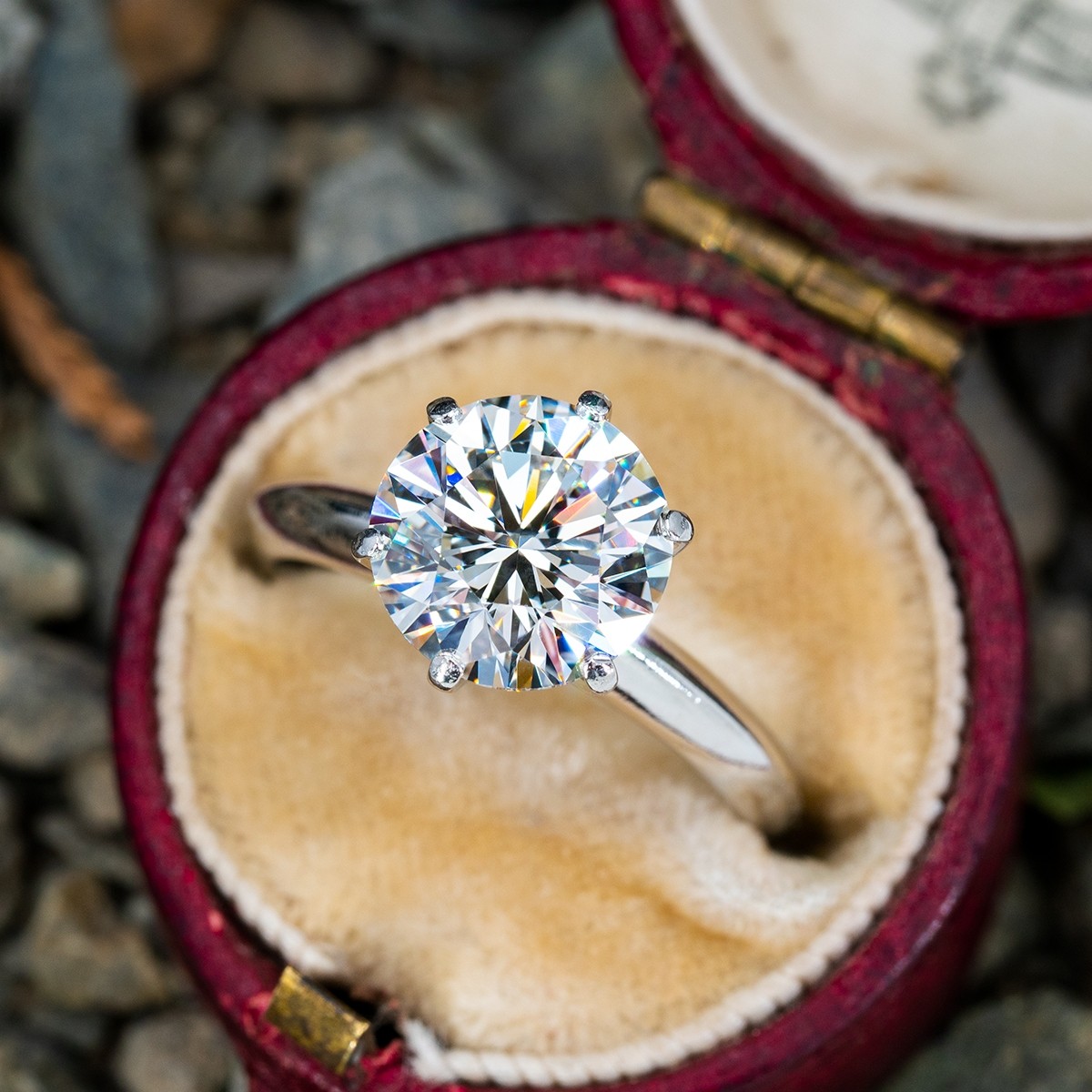 Mainstream Begin Mechanisch Tiffany & Co. Diamond Solitaire Engagement Ring Platinum 2.35ct H/VVS2 GIA