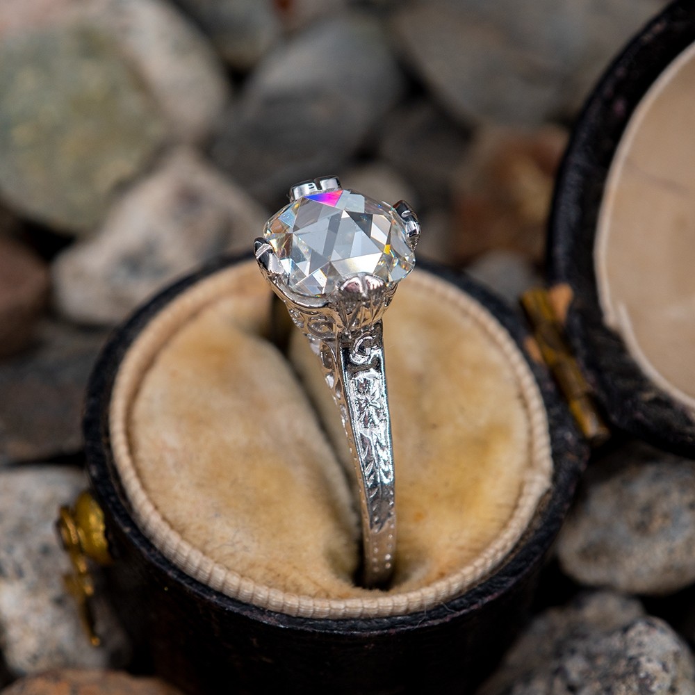 rose cut diamond engagement rings