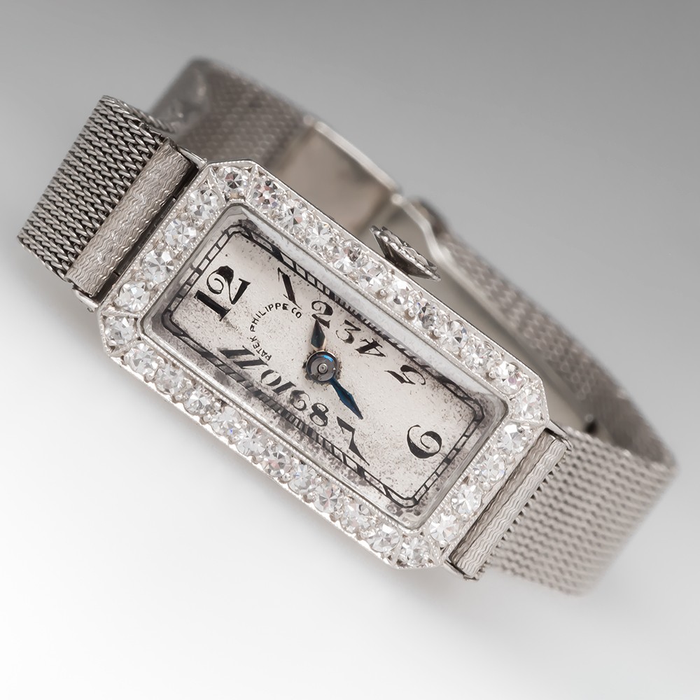 Patek Philippe Vintage Wristwatch with Diamond Case