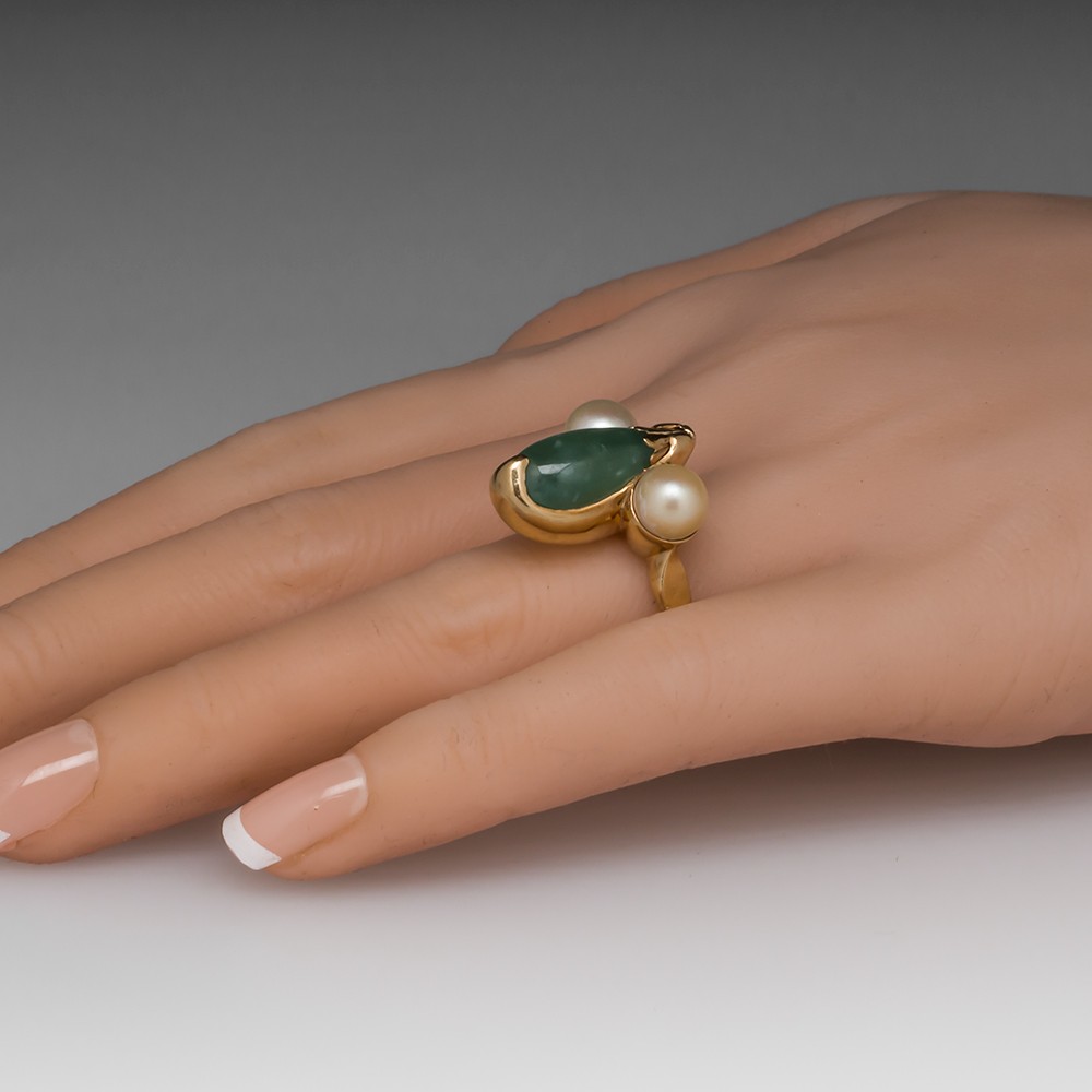 jade and pearl ring