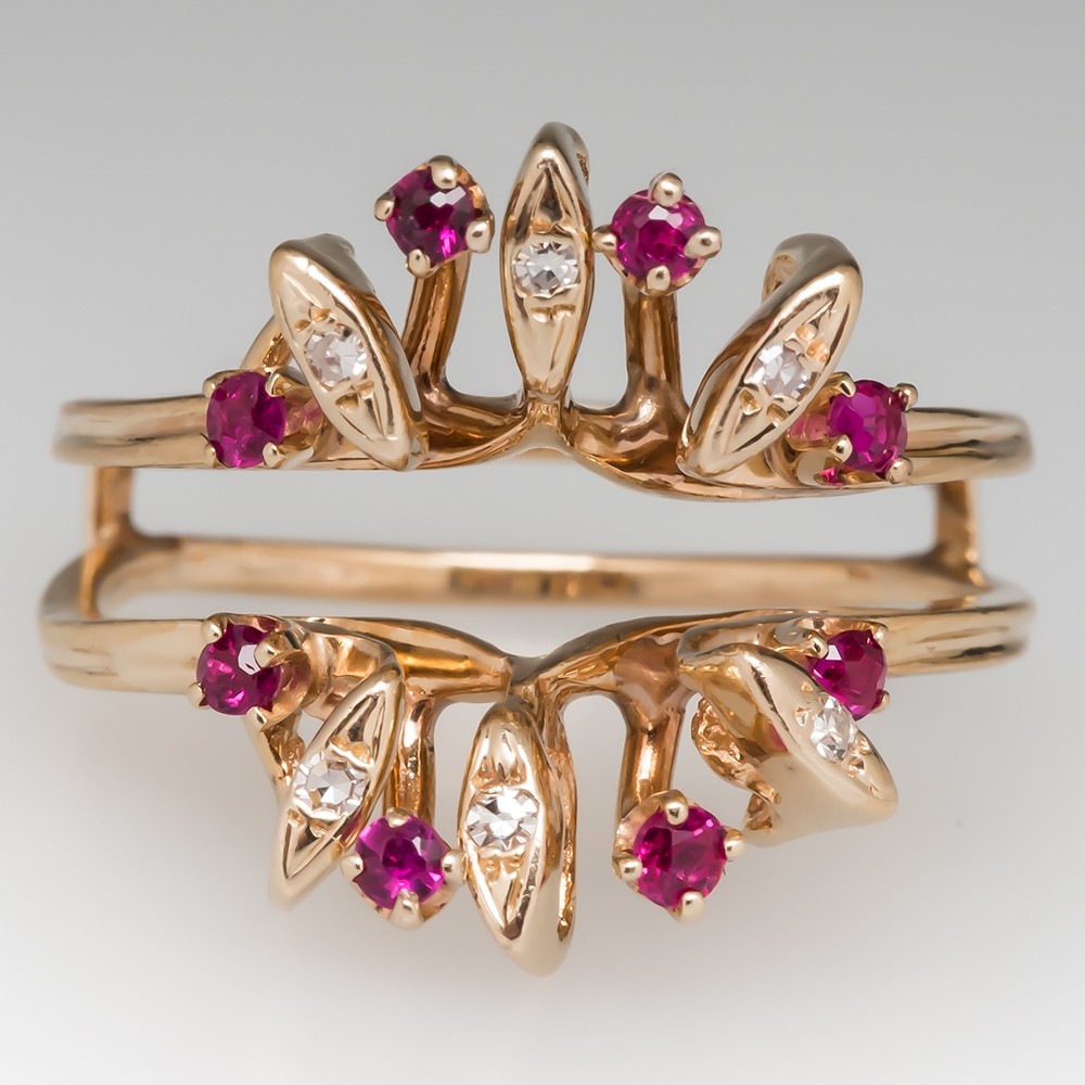 ruby and diamond ring guard