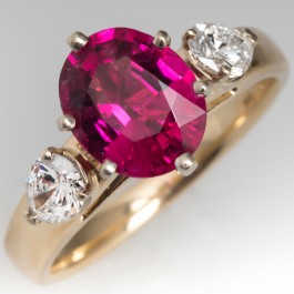 14kt Gold Pink Tourmaline and Diamond 7x5mm Oval Swirls Ring