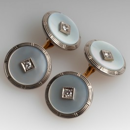 60s cufflinks with mother of pearl #14123
