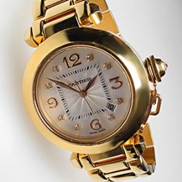 Pasha De Cartier Ladies 18K Gold Watch 