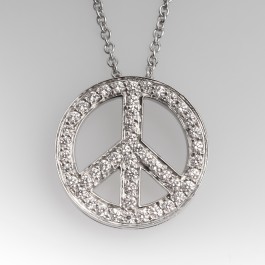 peace sign tiffany necklace
