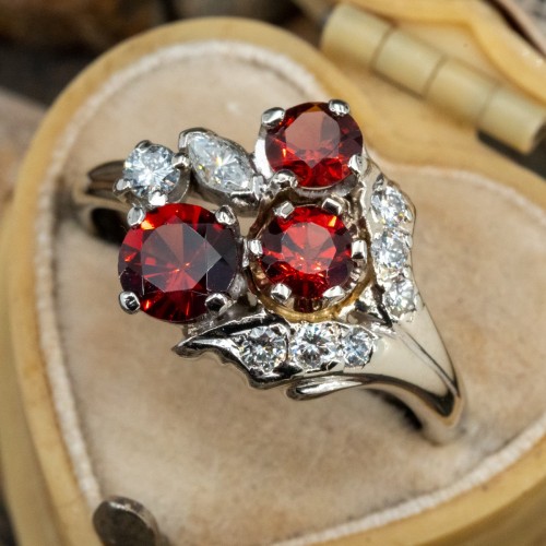 Free Fancy Gift Box Sizes 3-12.5 January Birthstone Rings Handcrafted by Skilled Artisan Garnet Jewelry for Every Occasion Anemone Jewelry Striking Garnet Ring in 14k Gold-filled Ring Band 