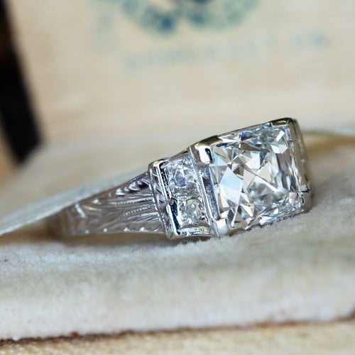 Details about   Art Deco 4.57 ct Diamond 925 Silver Engagement Vintage Antique Engagement Ring